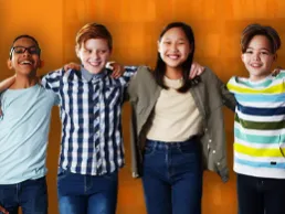 A group of diverse and happy kids