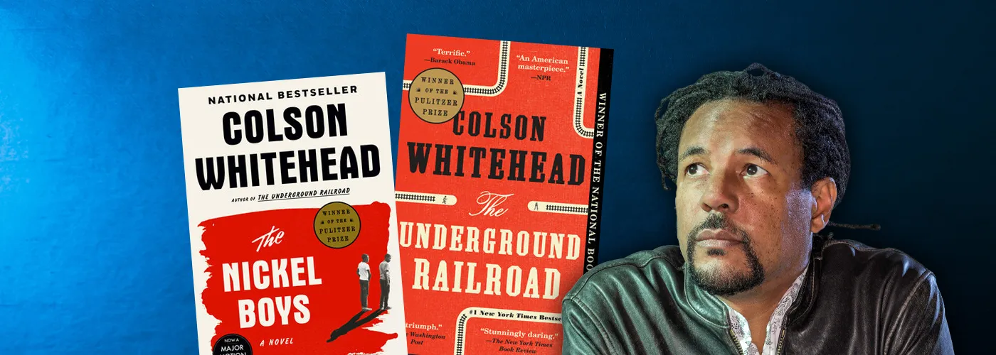 image of Colson Whitehead and his two books.