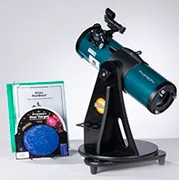 Telescope with map and star finder. 