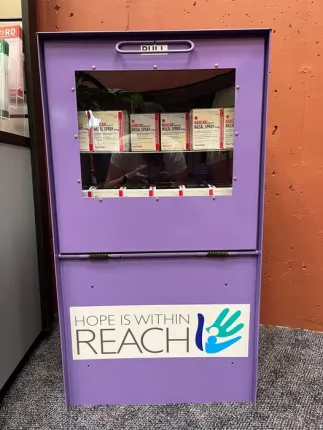 A Naloxone receptacle.